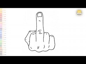 Middle finger drawing video easy | dibujo del dedo medio | How to draw Middle finger drawing