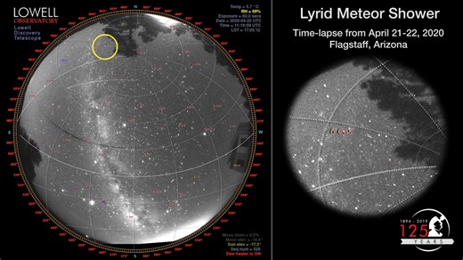 Did you know that the Lyrid meteor shower peaked last night? ☄️👀 Though the peak has passed, tonight could still be a great opportunity to catch some falling stars! To create the the best viewing conditions, be sure to turn off all unnecessary lights and get comfortable in a spot with a clear view of the sky — meteor hunting can be a slow process! Visit our blog at the link in our bio to learn more about the Lyrids and how to view them 👉🔗 🎥: A timelaspse of the 2020 Lyrid meteor shower, capt