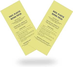 Vinyl Pool Repair Kit – 2 Clear Waterproof Adhesive Patches for Inflatable Pools, Air Mattresses, Pool Toys, Floats, and Rafts