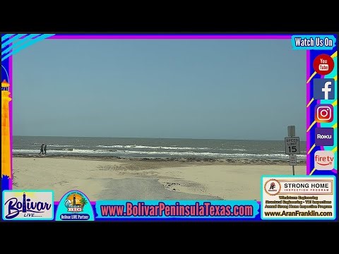 Beach Drive And Talking Coastal Home Pilings On Bolivar Peninsula.