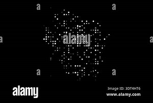 Dynamic Abstract Dots Falling to Build Wisconsin Outline