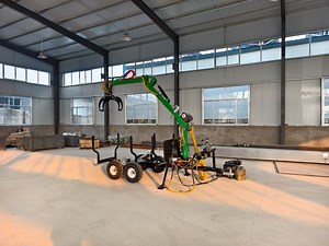 [Hot Item] Forestry Trailer with Hydraulic Log Loader Timber Loading Equipment