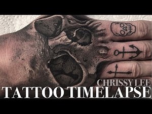 TATTOO TIME LAPSE | SKULL HAND | CHRISSY LEE