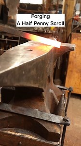 51K views · 1K reactions | Forging a half penny scroll... #reels #blacksmithing #blacksmith #viral #crafts #diy | Black Bear Forge | Facebook