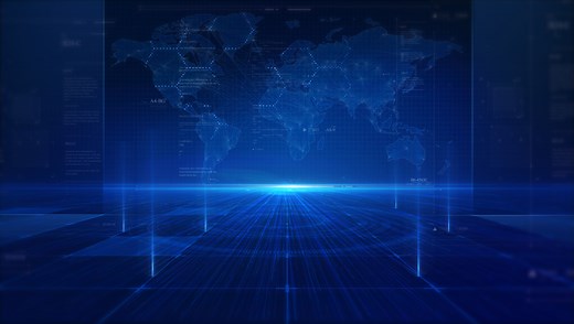 Blue tech space background video material