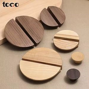 [Hot Item] Moon Shape Cabinet Door Pull Knobs Modern Furniture Wardrobe Drawer Wooden Handles
