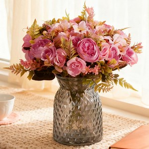 BITOUSHI Artificial Flowers, Artificial Peony Small Silk Flowers Fake Peonies Bouquet Rose Flower Arrangement Table Centerpiece for Dining Party Home Decoration - 2Pcs - Pink - Walmart.com