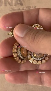 Introducing our Large Polki Collection of Contemporary uncut earrings can be paired with Indian as well as western attire To order WhatsApp on 8850031399. #dnajewels #moissanitepolki #polkijewellery #bridaljewellery #uncutdiamonds #silver #dna_jewels | DNA Jewels