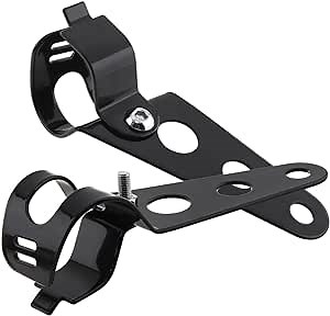 Windance Motorcycle Side Mount Headlight Ear Brackets Clamp Chopper Holder for Cafe Racer 27mm-30mm
