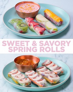 352K views · 874 reactions | These spring rolls are the perfect combination of sweet and savory  Get the recipes: https://tasty.co/compilation/spring-rolls-with-peanut-sauce | Goodful | Facebook