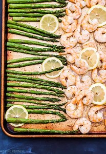 Roasted Shrimp and Asparagus with Couscous