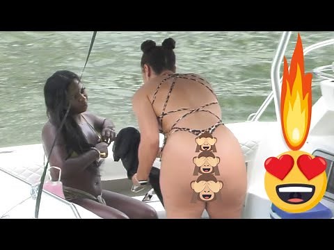 Boats Arriving And Leaving From The Miami River Near Miami Beach Florida USA