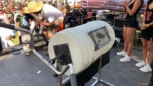 @josh_jammer was the Winner of the @sandiegocustoms built Twin-Cam FXR today 🎉 We're giving away two more bikes tomorrow, a 1939 Knucklehead and a 2020 @harleydavidson Lowrider S customized by @thespeedmerchant ⚡️ Come to the show tomorrow you could be next! #bf12 #bornfreeshow | Born Free motorcycle show