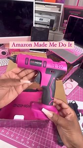 😬Welp on another episode of “#Amazon made me do it”😂 I absolutely love this pink hot glue gun to make my custom party favors with. It’s cordless, lightweight and comes with all the supplies and even a case so I can carry on the go! And y’all know I love pink… plus some good ole asmr!💕💕😍 Anywho comment the word “Amazon” below if you want me to send you the link so you can order one to.😍 Save this post and follow @craftingwithcassandra for more gems • • • • •Shop sublimation paper and ink, p