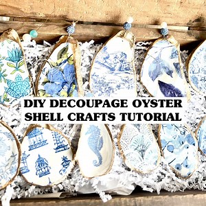 DIY Decoupage Oyster Shell Crafts Tutorial. DIY Decoupage Tutorial. Instant Download Decoupage Instructions. DIY Favors, Ring Dish, Ornament - Etsy Canada