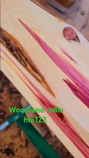 Eastern red cedar milled on the hm122 7hp woodland mills portable bandsaw