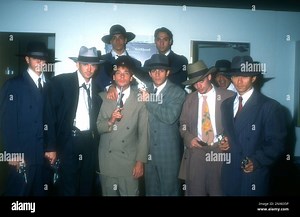 Los Angeles, California, USA 11th July 1996 Actors dressed as Gangsters with Guns at the 15th Annual Video Software Dealers Association (VSDA) Convention and Expo on July 11, 1996 at Los Angeles Convention Center in Los Angeles, California, USA. Photo by Barry King/Alamy Stock Photo Stock Photo - Alamy