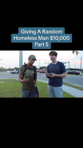 Giving A Random Homeless Man $10,000 (Part 5). All Credit to Mr. Beast on YouTube! #mrbeast #mrbeastclips #mrbeastyoutube #subtomrbeast