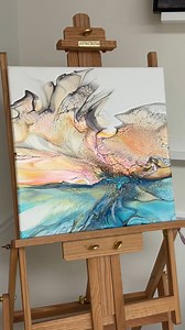 Another fluid art seascape for your eyeballs. 🎨 👀 🏖 | Waterfall Acrylics