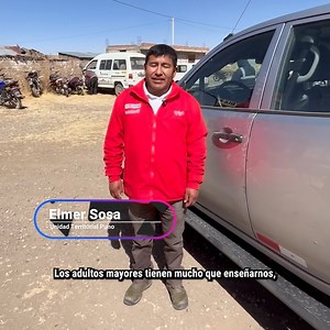 👵🏽🇵🇪🧓🏽 "Los adultos mayores tienen mucho que enseñarnos, seamos empáticos y no los dejemos solos", sostiene nuestro compañero Elmer Sosa, quien desde #Puno también se suma a nuestra campaña de Buen Trato al Adulto Mayor. 💪🏽 | Pensión 65