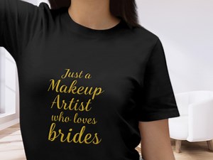 Makeup Artist Wedding Shirt, MUA Bridal Team Tee, Beauty Pro Apparel, Gold Artist T-shirt, Diglam Wed Co Boutique - Etsy Canada