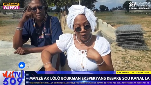 Manzè ak Lòlò, atis gwoup Boukmann Eksperyans, apèn debake sou kanal la. Yo fè anpil gwo deklarasyon w ap kontan tande! #Haiti #RepDominicana #conflit #CrisePolitique #crisefrontalière #kanalmasak #kanallapapkanpe #kpk #haitv509 | Haitv509