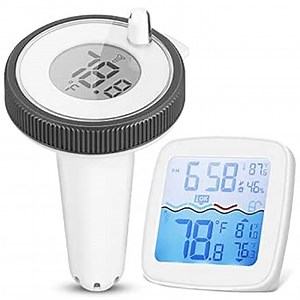 Amazon.com: Pool Thermometer, Pool Thermometer Floating Easy Read Pool Thermometer Wireless Water Thermometer Outdoor/Indoor Thermometers for Swimming Pool, Bath Water, Spas and Hot Tubs 3nd Updated Generation : Patio, Lawn & Garden