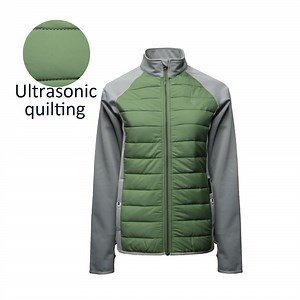 [Hot Item] Lightweight Quilting Hybrid Jacket Thermal Insulated with Thumb Hold for Outdoor Hiking Walking