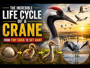 🔥 The Incredible Life Cycle of a Crane | From Tiny Chick to Sky Giant
