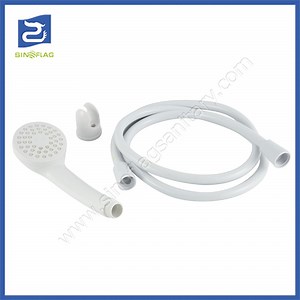 [Hot Item] PVC Polo Shower Hose Bathroom White ABS Hand Shower Set