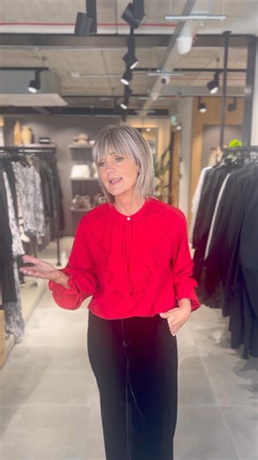 6.7K views · 79 reactions | How about this for a beautiful blouse? Styled here with the stunning black velvet trousers from last night’s video. ❤️ Shop the look  https://jude-law.co.uk/collections/featured | Jude Law Boutique | Facebook