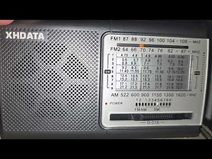 XHDATA D-219 DSP portable receiver Radio Romania 11620 kHz Shortwave using telescopic antenna