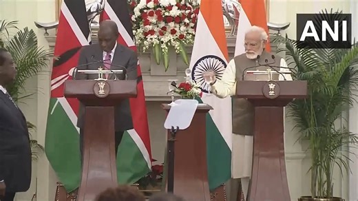 Delhi | MoUs being signed between India and Kenya in the presence of PM Narendra Modi and President of Kenya, William Samoei Ruto. #India #Kenya #PMNarendraModi VC: ANI | TIMES NOW