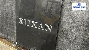 Your story, elegantly Engraved in Stone 😮 Elevate Your Space with CUSTOM STONE ENGRAVING by Seamless Ltd💙 From intricate logos to meaningful names and inspiring sayings, we turn your visions into stone reality. Witness the artistry as we showcase our latest project – a stunning lift flooring engraving. #CustomStoneEngraving #SeamlessCraftsmanship" | Seamless Surfaces