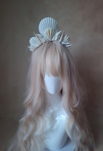 Mermaid Shell Crown, White and Ivory Delicate Mermaid Tiara, Sea Crown - Etsy UK
