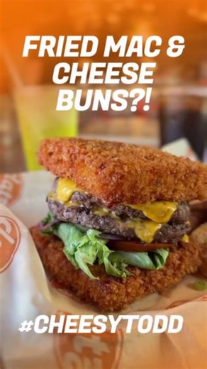 Buns of steel? Nah, we've got buns of fried mac & cheese! 燎 The Cheesy Todd – where every bite is on ~fleek~ 浪 | Datz | Facebook