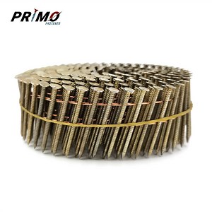 [Hot Item] 15 Degree Yellow Painted Screw Spiral Shank Wire Pallet Coil Nails