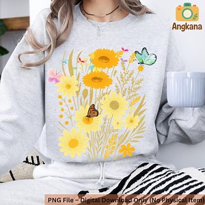 Daisy PNG: Warm Tone Floral Illustration, Cottagecore Art (digital Download) - Etsy