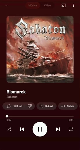 Bismarck - Sabaton #foruyou #foryoupage #fyp #viralditiktok #sabaton #bismarck #metal #heavymetal #powermetal #wwII #worldwar2history
