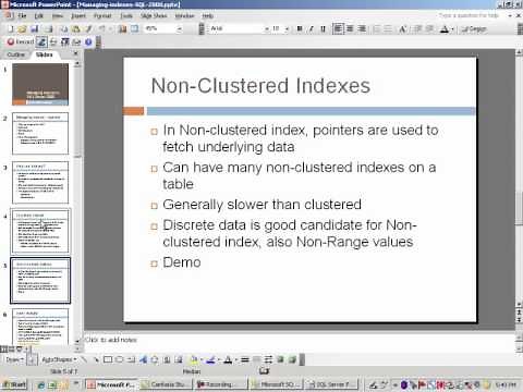 SQL Index - Compare a clustered index vs a non clustered index
