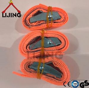 [Hot Item] 25mm 1meter Orange Cam Buckle Tie Down Straps 250kg Ratchet Lashing Polyester Webbing Strap Factory Supply