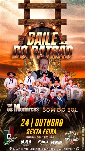 1.1K views | Mega Baile de Patrão com Os Monarcas e Grupo Som do Sul...