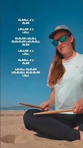 Paradiddles Variations 🔥☀️ #fasthands #workout #drums #christinneddens #beach #venice #practicing