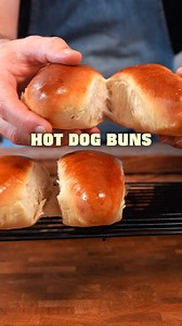 Learn how to make soft, fluffy hot dog buns from scratch with this easy recipe #hotdogbuns #bread #baking | Pinch of Mint
