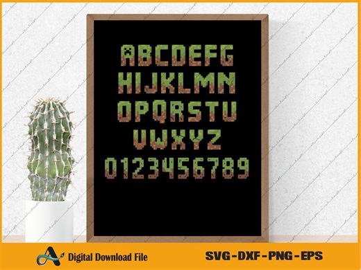 Minecraft Font SVG Bundle All Minecraft Alphabet PNG, Gamer Gift Personalized, Birthday Letters Cricut - Etsy