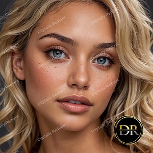 Blonde Woman Headshot | Blue Eyes, Tanned Beauty (PNG & JPG) - Etsy Australia