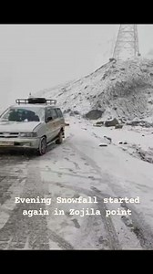 Evening #Snowfall started again in #Zojila point | Jammu Ladakh Vision