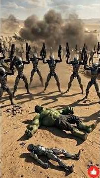 Hulk saves a baby dinosaur from an alien 👽 #ai #hulk #save #alien