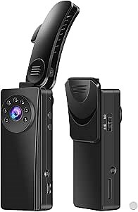 Body Camera Cam Lightweight and Portable Hidden Spy Small Tiny Surveillance with Video Wearable 1080P Body Wearable Camera Police Camera for Home/Outdoor/Law Enforcement/Security Guard/ Home/Hiking