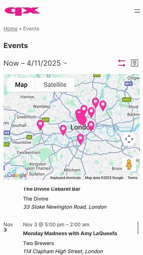 🔥 QX is your ultimate guide to London’s hottest queer events this November! 🌈✨ From drag debuts to underground raves, cabaret icons to clubland legends — we’ve got the listings, interviews, and insider picks that keep London’s LGBTQ scene buzzing. 💃🎭🎧 Whether you’re planning a wild night in Vauxhall, a cabaret crawl through Soho, or a chilled queer film night in Dalston — QX has you covered. 🗓️ Hit up our curated events, parties & performances across the city and make this November unforge